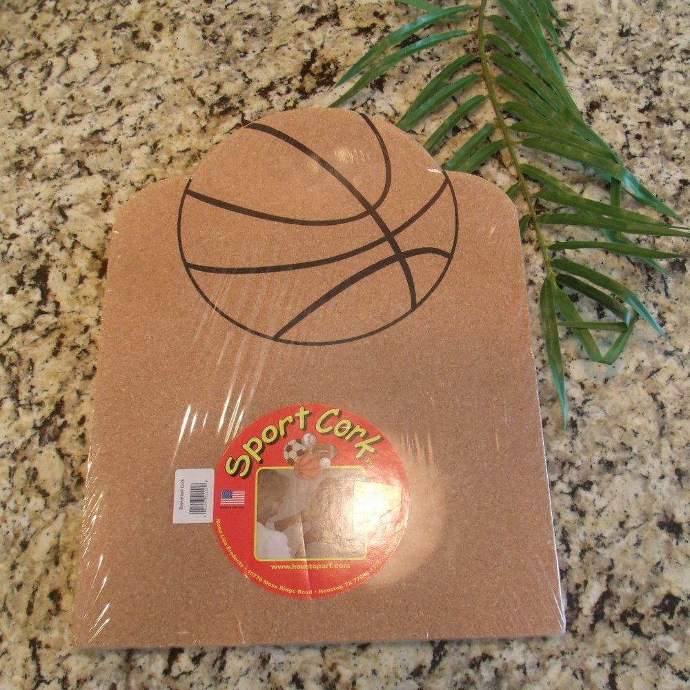 Sport Cork Basketball Theme Corkboard NWOT